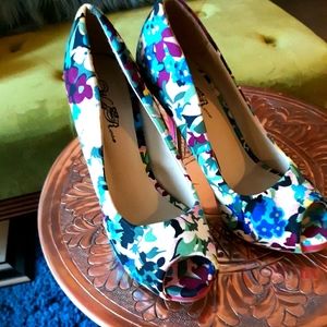 WILD ROSE FLORAL SEXY STILETTO HEELS SHOES